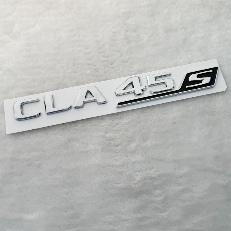 Letras 3D CLA 45 S ABS emblema TURBO 4matic para Mercedes Benz AMG guardabarros de coche maletero C117 C118 CLA45S pegatina acceRR1