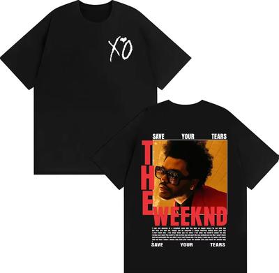 The Weeknd After Hours Til Dawn Europa 2026 T-shirt Unisex Dames Mode Hip Hop Straat T-shirts Zomer Tops Katoenen T-shirts
