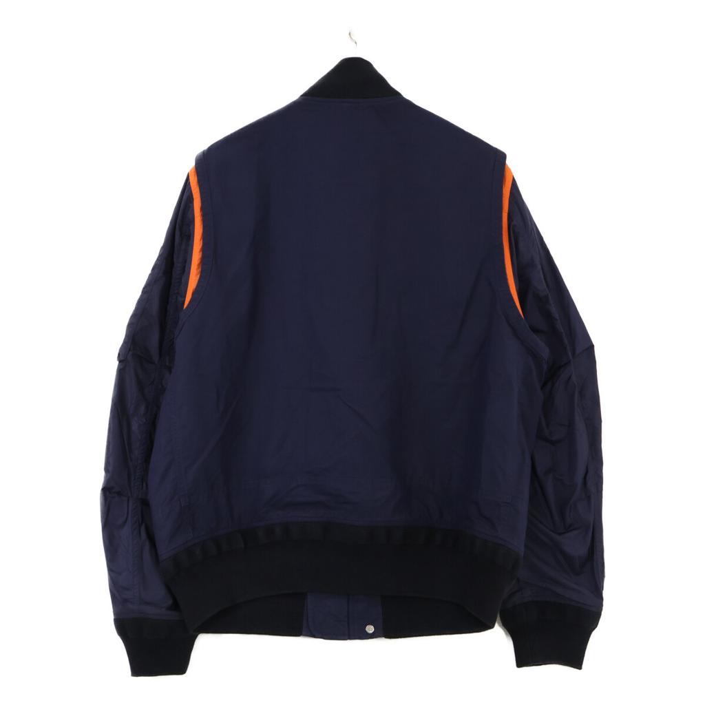 Moncler D10914012385 MONTUSSAN Navy X Orange Bomber Jacket Jacket 3 Navy X orangeUsed