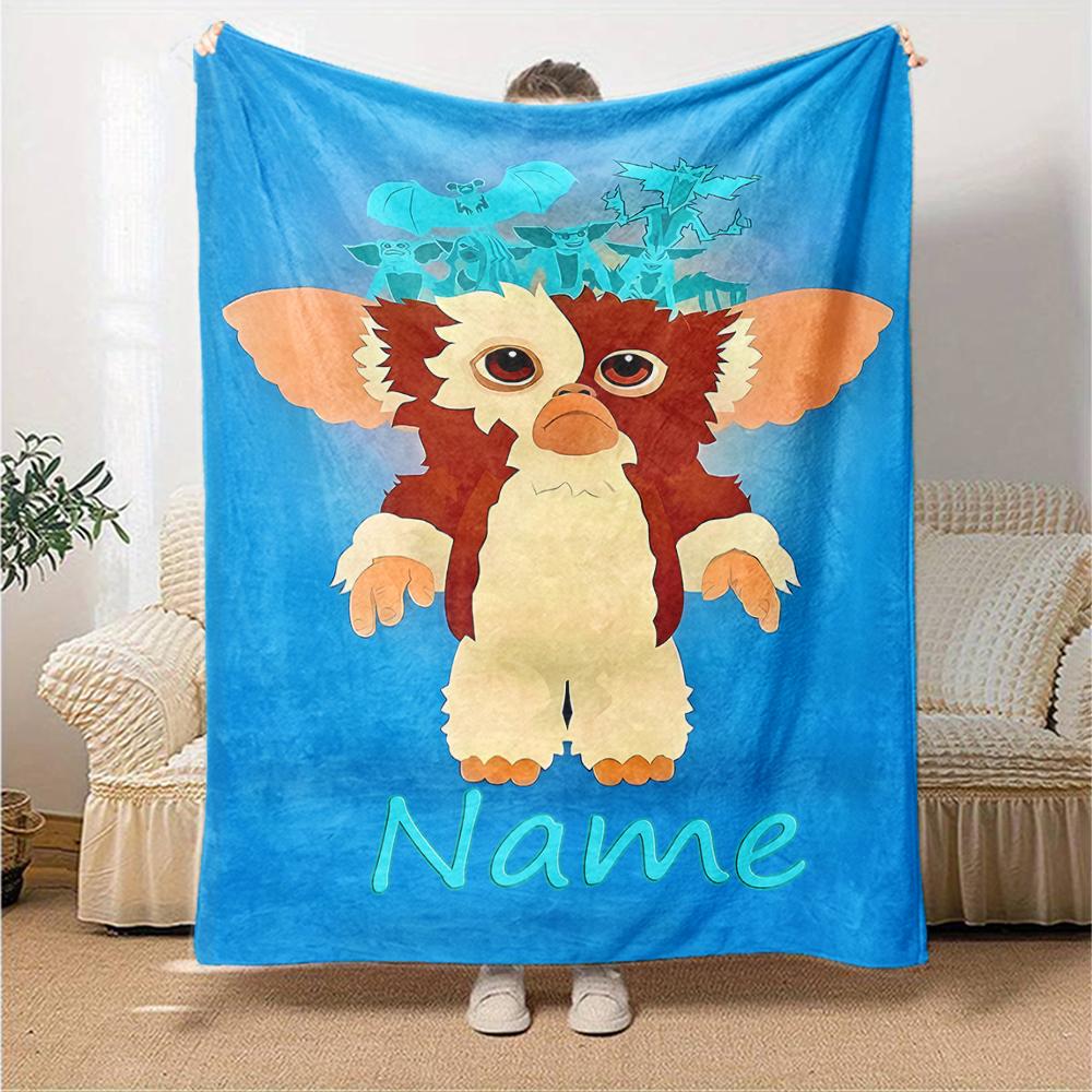 Customiz Name Personality Gremlins Blanket Soft &Warm Sofa Office Bed Travel Lunch Break Blanket, Gift Suitable All Seasons