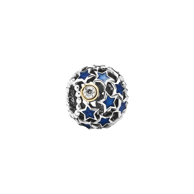 Pandora Hollow stars, fashionable, exquisite and versatile, 14k gold jewelry accessories, same style for men and women, couple style 791371CZ