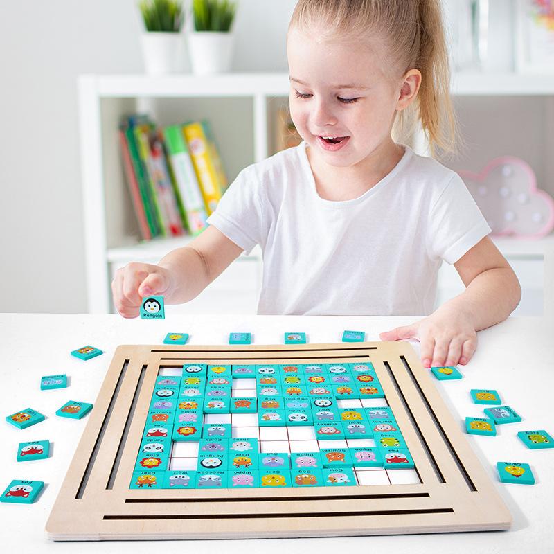 Animals Watch Pairing, Puzzles, Matching, Table Games, Children's Early Education, Thinking Training, Flying Chess Toys