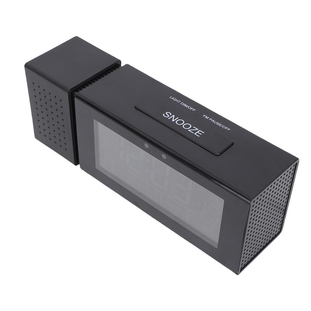 Digital Alarm Clock with Colorful Night Light, FM Radio, Date Week Temperature Humidity Display, 6 Alarms, Snooze, USB