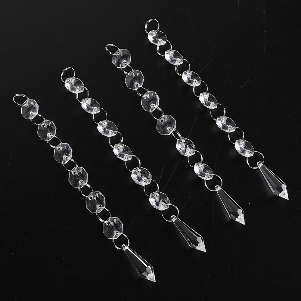 30pca Transparent Clear Crystal Strands DIY Craft Acrylic Hanging Crystals  Home Decoration