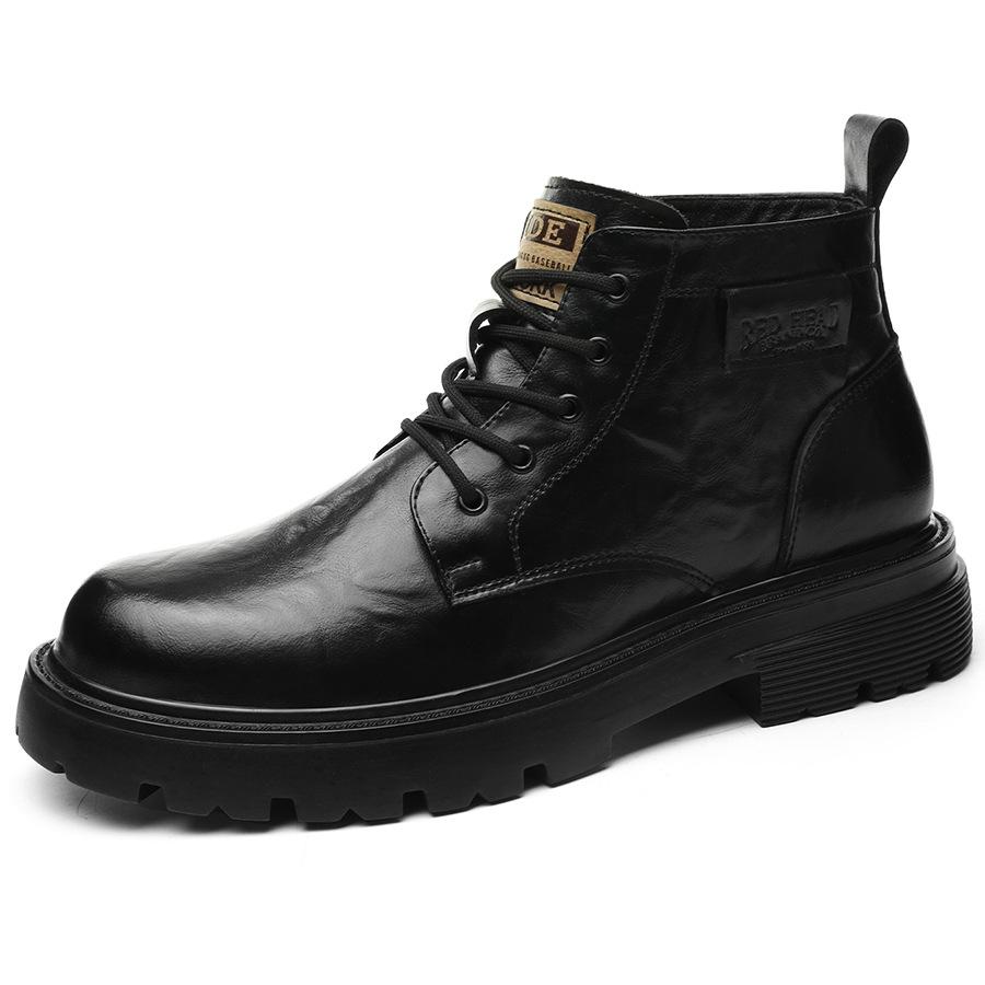 Cowhide Fashion Mid-Top Martin Boots 42 чёрный