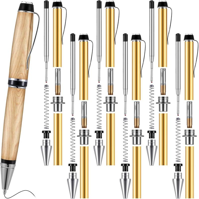 SHGO-6 Pieces Wood Turning Pen Set With Refills Rotating Pen Kit For Wood Turning Bulk Lathe Turning Supplies For Pen Making
