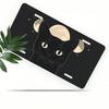 2D Flat Black Cat Moon Star License Plate Frame, Rustproof Aluminum Car Tag Cover, Universal 5.9x11.8 Inch Novelty Decor