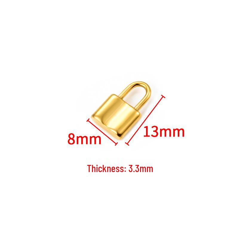 Stainless Steel Heart Lock Pendant for DIY Necklaces & Bracelets - Couple's Fashion Accessory