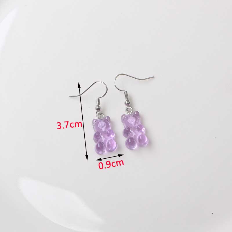 Purple Color Women Dangle Earrings Small Round Unusual Earrings Fashion Flower Butterfly Hanging Earrings Pendientes Mujer