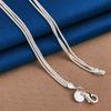 925 Sterling Silver Exquisite Frosted Glossy Beaded Necklace Women Fashion Party Favor Wedding Jewelry