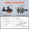 Bench Vise, 6.5" Jaw Width 6.5" Forward &9.3" Reverse Opening, 360-Degree Swivel Locking Base Multipurpose Workbench with Anvil, Heavy Duty Ductile
