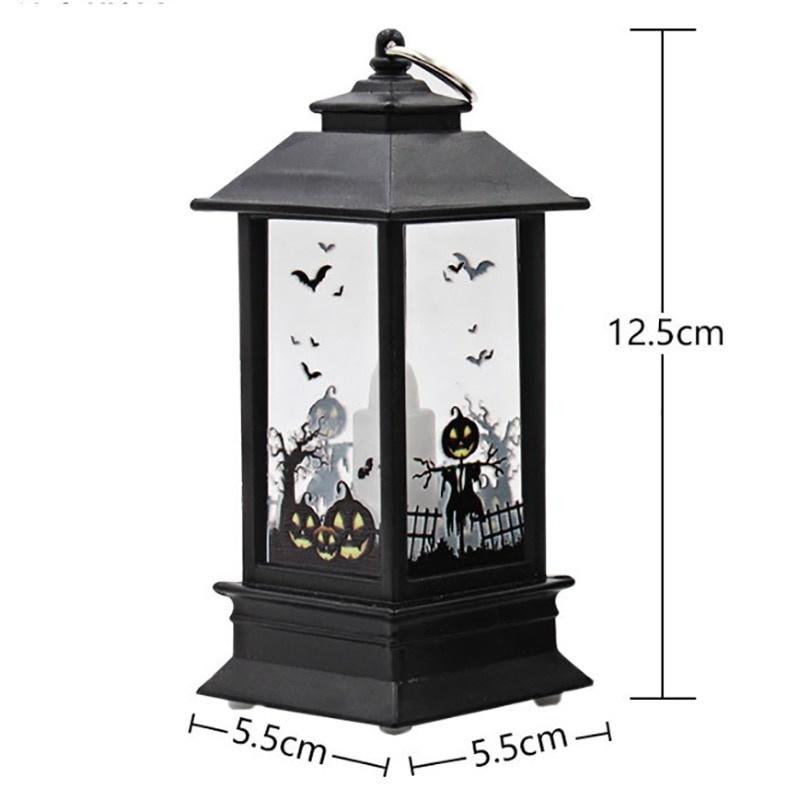 Small Halloween Simulation Flame Light Layout Desktop Decoration Vintage Style Hanging Small Oil Lam
