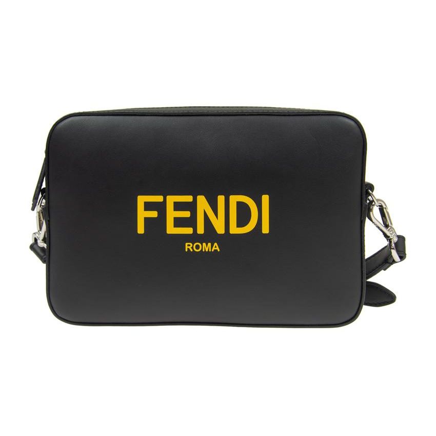 

Fendi Logo Print Leather Camera Bag Men Handbags Black 7M0286ADM8F0R2A Basic Set (Bag+Dust Bag)