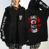 BLS Skull Print Hoodie Loose Fit Unisex Streetwear Sweatshirt Teens