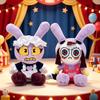 Funny Maid Jax Plush Rabbit Doll Holding Gun Soft Stuffed Animal Amazing Digital Doll Circus Cartoon Toy For Kids Gift