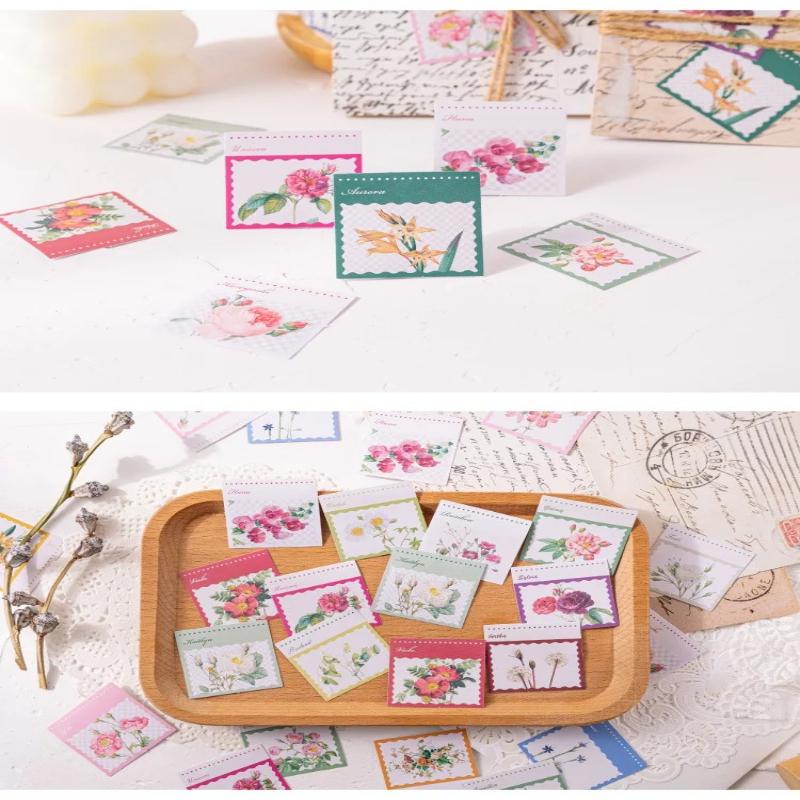46pcs/box Flower Collection Sticker Diy Scrapbooking Diary Planner Decoration Sticker Album Decoration Student Supplies