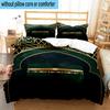 Golden Mosque Silhouette 3pcs Bedding,Including 1pc Duvet Cover And 2pcs Pillowcases Perfect for Christmas,Ideal for Bedroom, Dormitory