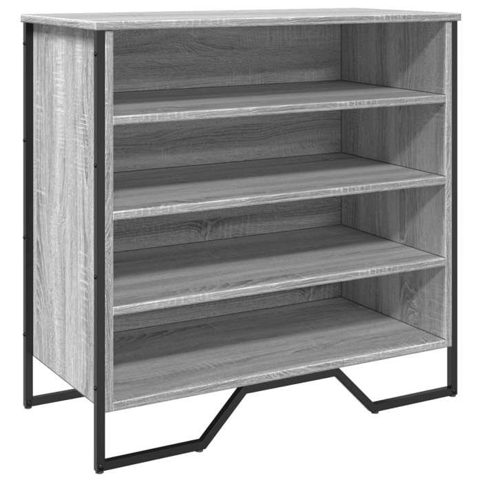 VidaXL Armoire à chaussures sonoma gris 80x38x78 cm bois d'ingénierie, étagère à chaussures, armoire de rangement de 848652