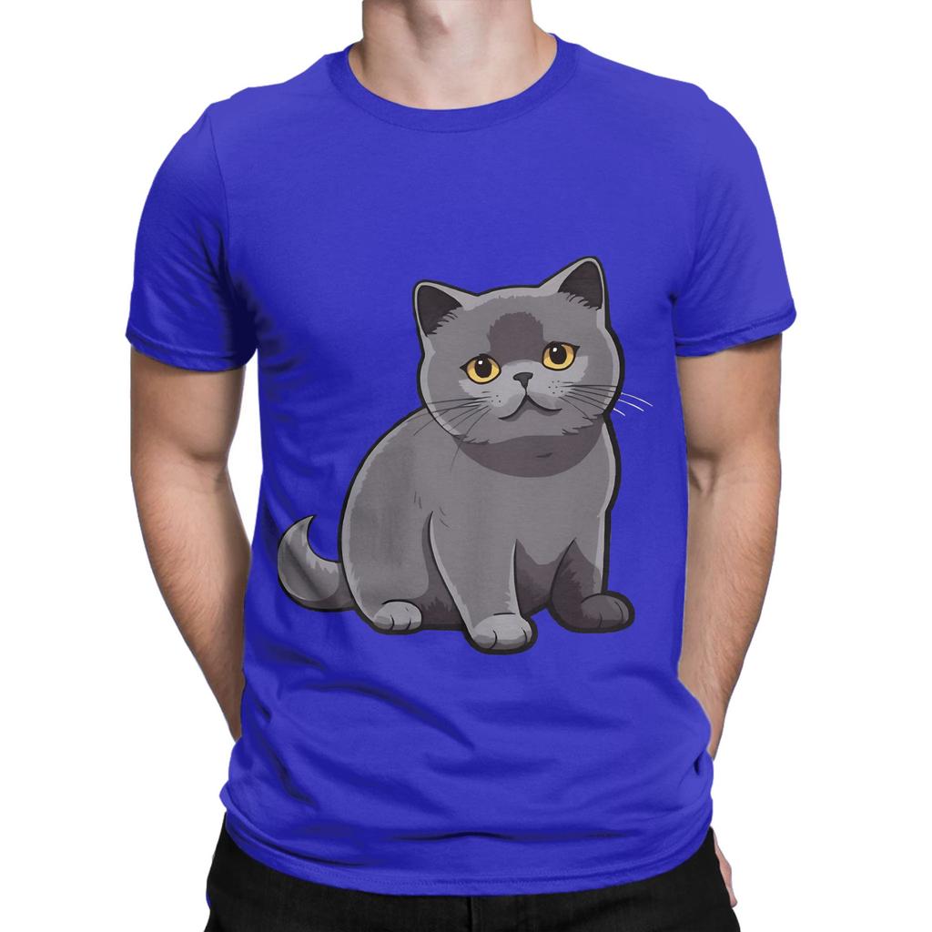 Cute British Shorthair poster Novelty 100 Cotton TShirt Shorthair Tees Tops For Unisex