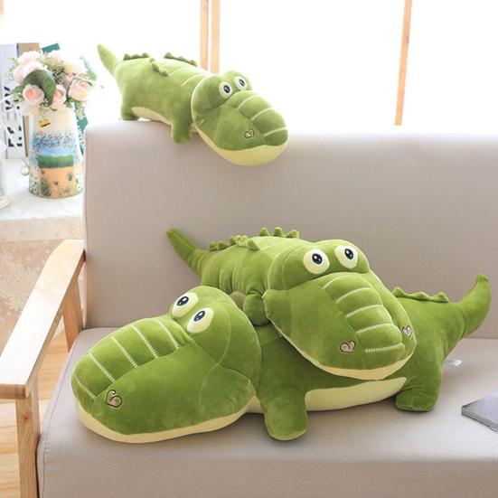 Cute Crocodile Plush Toy Huggable Crocodile Stuffed Animal Sofa Cushion Nap Pillow for Valentine's Day