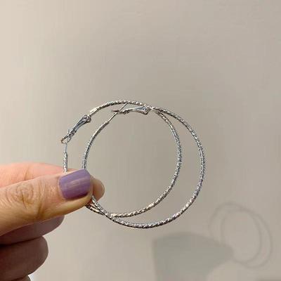 Eleganti orecchini a cerchio in argento per donna - Stile europeo e americano, design di lusso chic e leggero