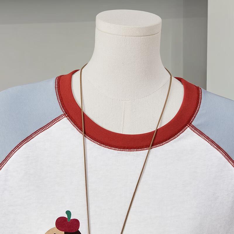 Women's Color Block Printed Long Sleeve T-Shirt