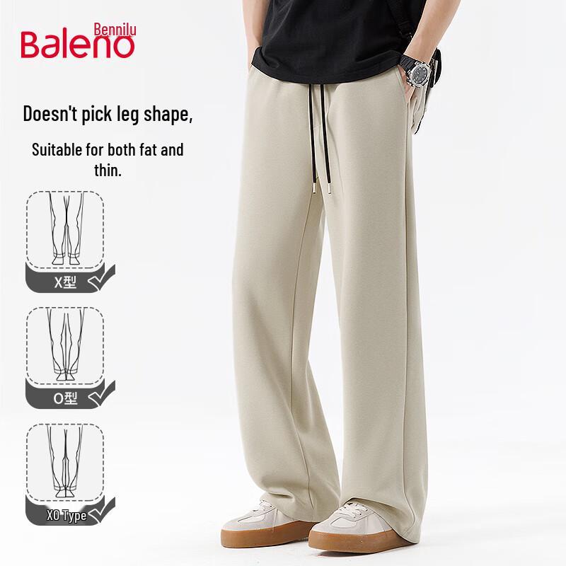 

Baleno Men s Pique Cotton Straight-Leg Casual Pants 4XL