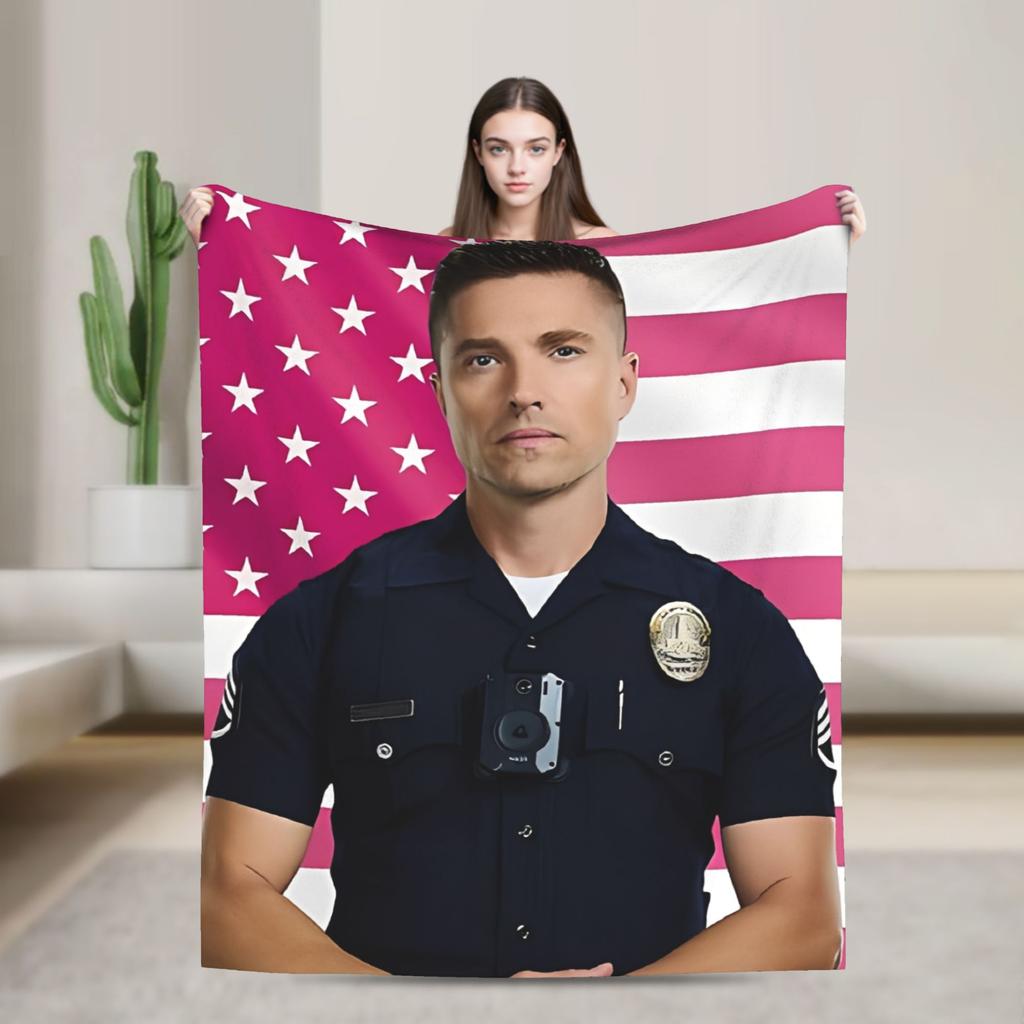 TV seriál The Rookie Flanelové deky Měkká přehozová deka do obývacího pokoje Piknik Grafické přehozy na postel Potah na pohovku
