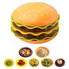 Hamburger Plate Set Stackable Hamburger Plate Set Burger 6 Layers Mini Dinner Plate Home Dining Plate Table Decoration