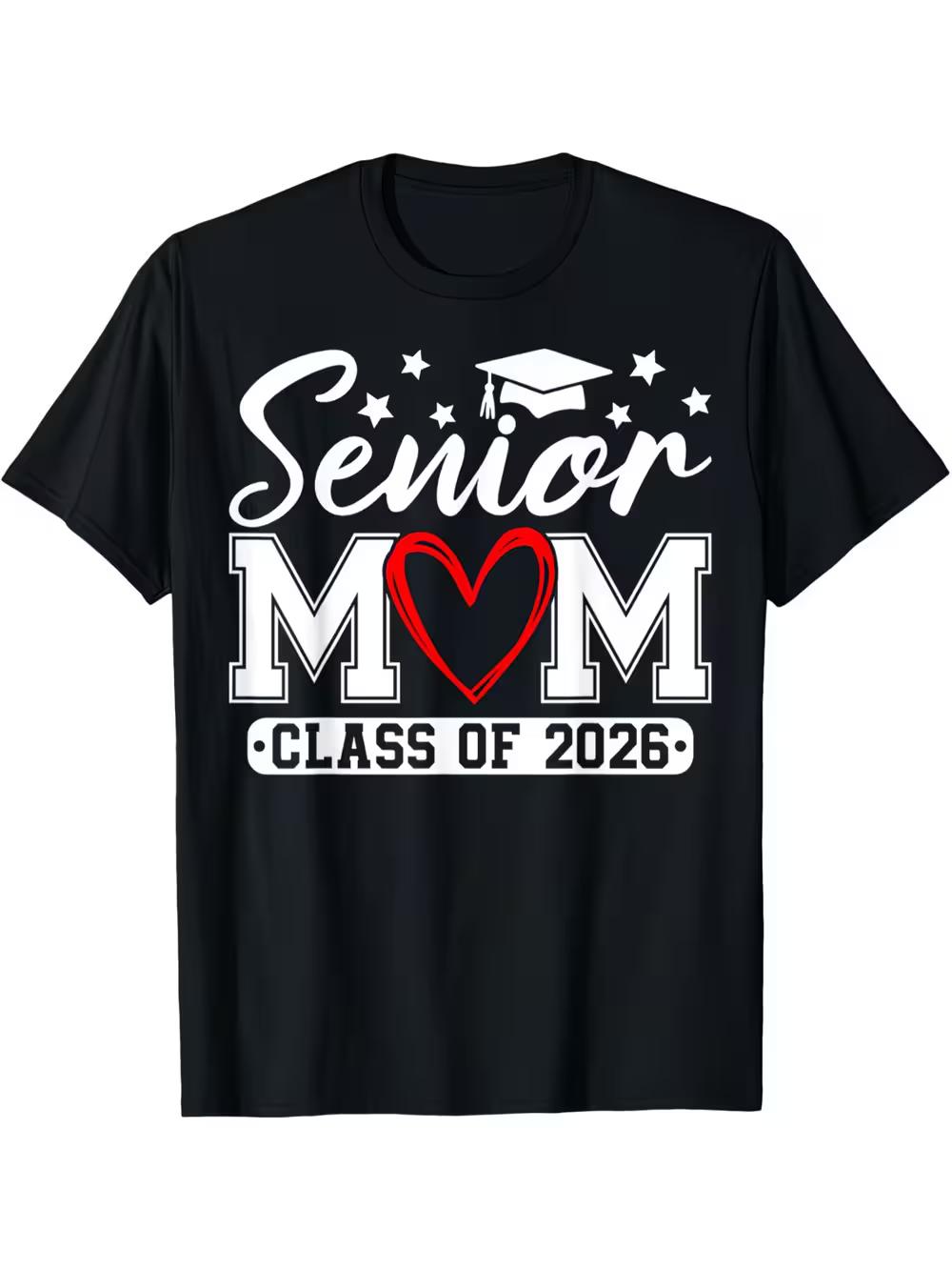 T-Shirt for Proud Moms of The Class of 2026 - A Gift to Celebrate Senior Year for Graduates of 2026 XL