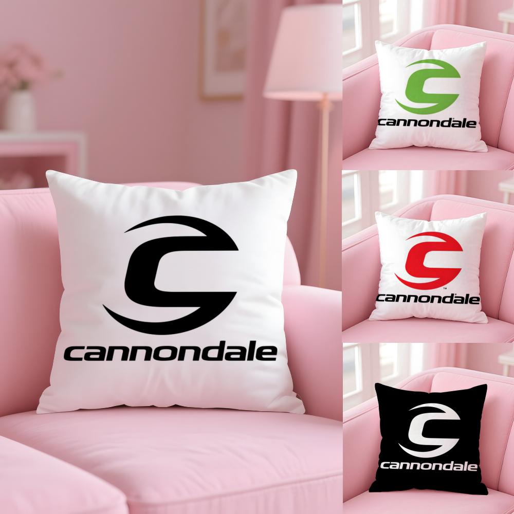 Brand C-C-Cannondaless Cushion Cover Plush Fabric Soft Double-Sided Printed Invisible Zipper Sofa Pillow Case Home Decor