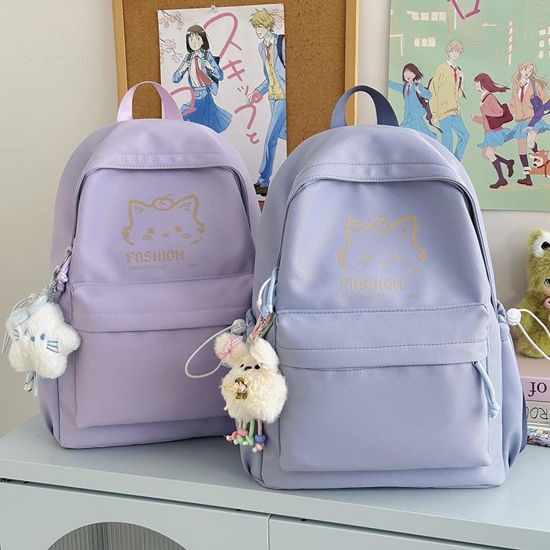 Schoolbag backpack ins light and cute backpack large capacity high school student versatile student simple high value college style