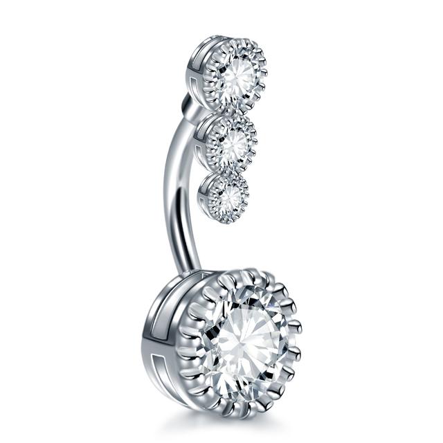 1Pc Surgical Steel Belly Button Ring Navel Nombril Piercing CZ Belly Ring Sexy Women Belly Piercing Body Jewelry Ombligo 14G