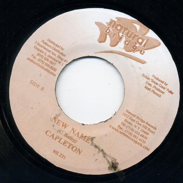 

7inch Record CAPLETON - New Name NB230NB231 Natural Bridge Jamaica Reggae, Ska & Dub Used