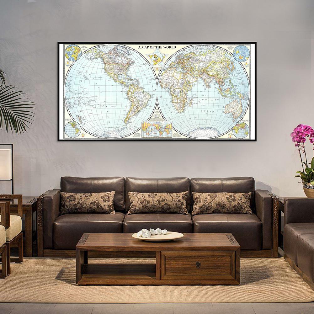 120*60cm Weltkarte (1941) Hintergrundtuch, Wanddeko Heimdeko, Arbeitszimmer, Geografische Werkzeuge, Tourismus-/Bildungswerkzeuge