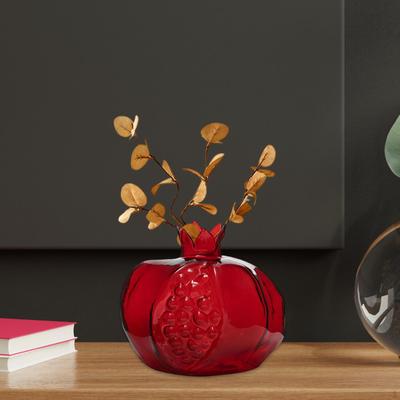 Elegante vaso in vetro di melograno per decorazioni per la casa e composizioni floreali