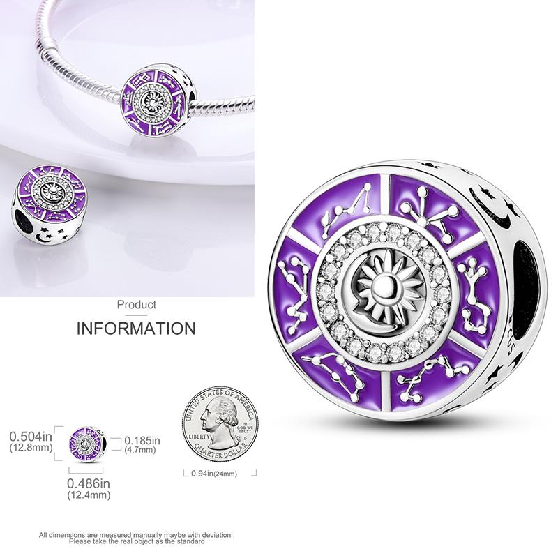 Cat Butterfly Daisy CZ Pave Clip Charm Bead Components Positioning Buckle Copper Metal Silicone Spacer Bead Components Compatible With Authentic