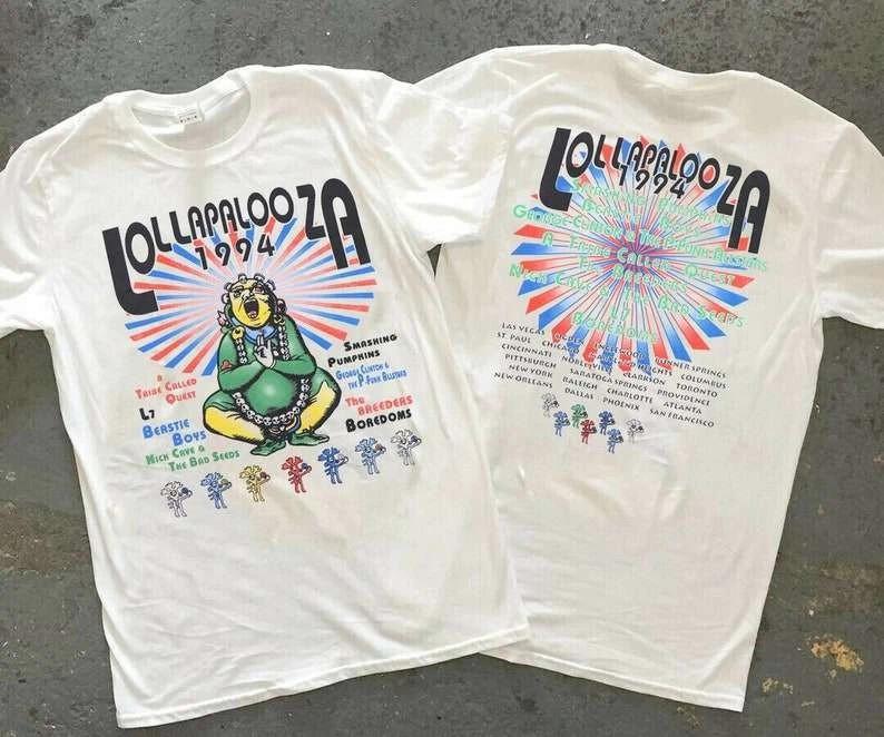 Винтажная футболка-репринт музыкального фестиваля Lollapalooza 1994 года, унисекс S-4XL, модная футболка унисекс XXXL