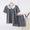 Summer princess style short-sleeved shorts lace floral sweet girls pajamas loungewear cover