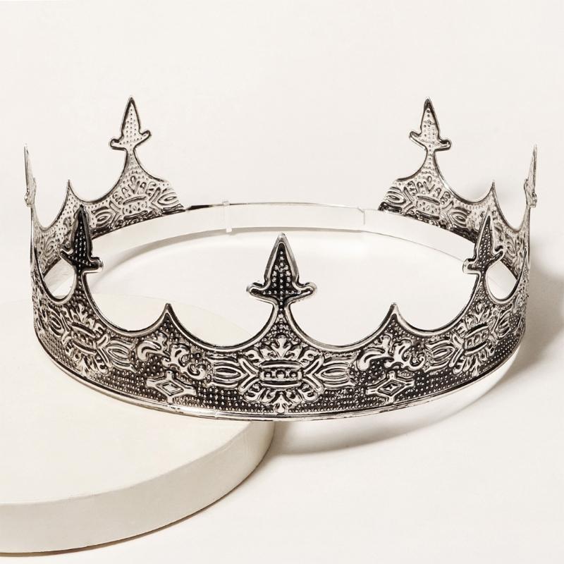 Corone Metalliche Accessori Evento Formale Cosplay Costume Diadema Principe Copricapo Matrimonio