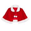 Girls Christmas Cape Velvet Cloak With Plush Trim Ties Holiday Party Cosplay