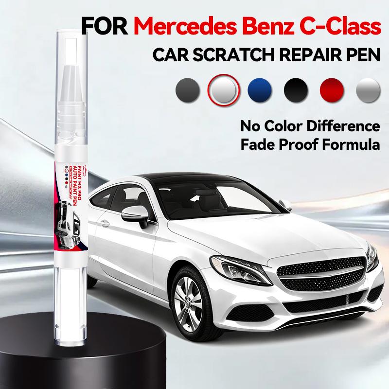 Für Mercedes Benz C-Klasse 1993-2025 W204 W205 W206 Lackreparaturstift Ausbesserungsstift Kratzerentferner DIY Autozubehör Schwarz Weiß