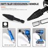 10-Piece Hex Shank Rotary File Set: Steel Files, Woodworking Tools for Sanding, Polishing, Deburring, and Hole Enlargement