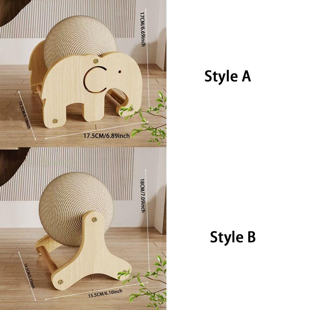 Wooden Cat Scratching Ball Toy Non-Slip Cat Scratching Board  Relieve Boredom