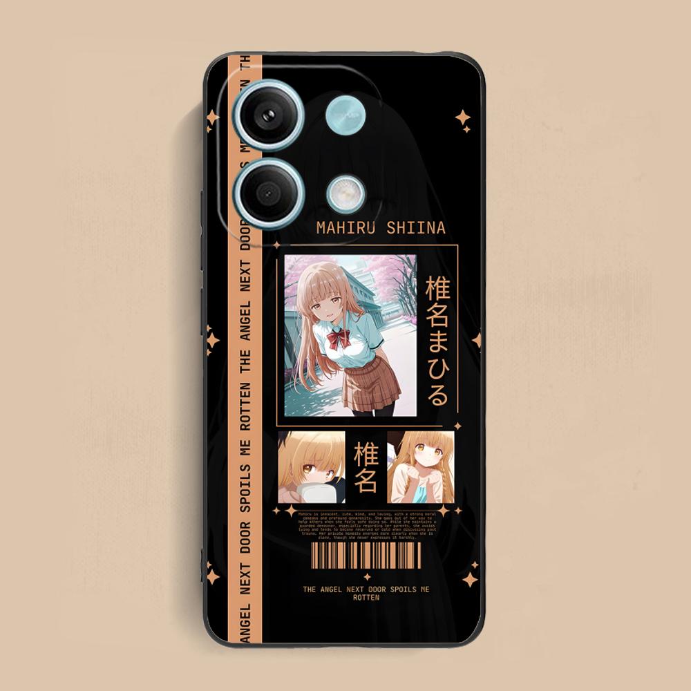 Angel Mahiru Shina Phone Case for Xiaomi Redmi Note 14 13 12 11 S Pro Plus 4G 5G Soft TPU Shockproof Cover