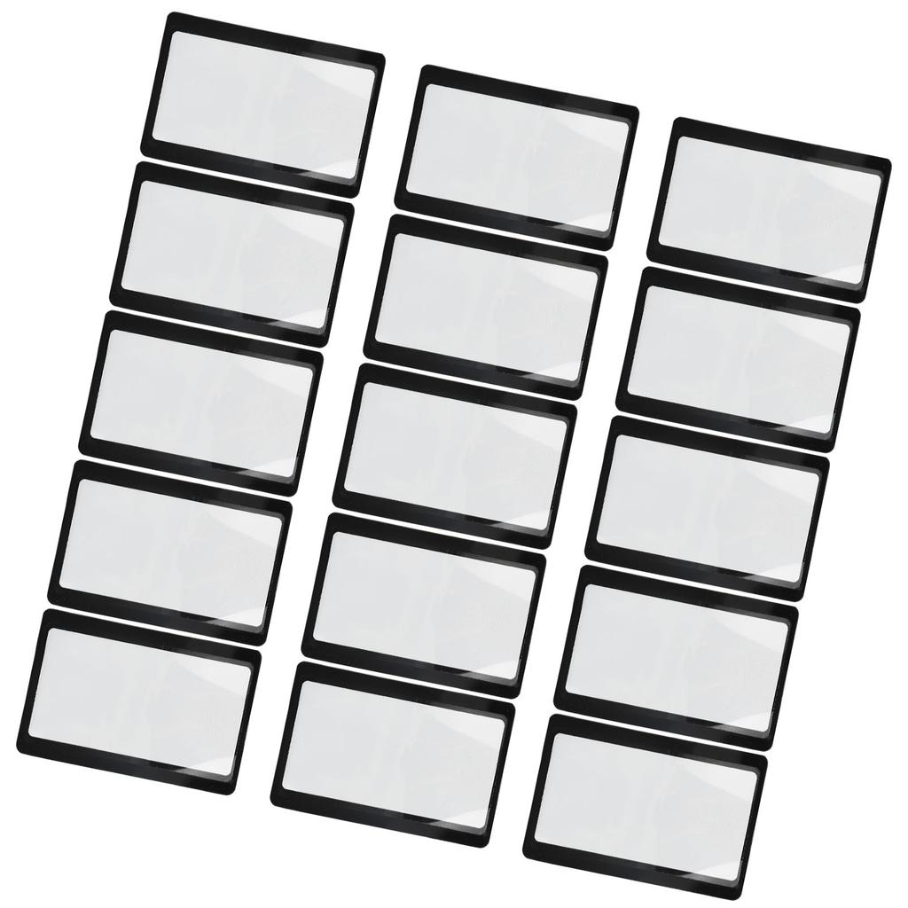 Magnifier Sheet Lightweight Portable Card Size Magnifying Glass for Makeup Reading Small Prints 15pcs