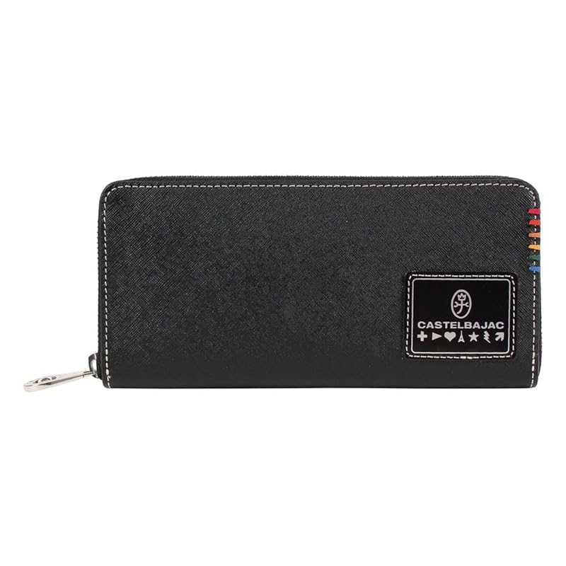 

[Castelbajac] long wallet round zipper genuine leather sort 034616 men s long wallet leather cowhide [01] black