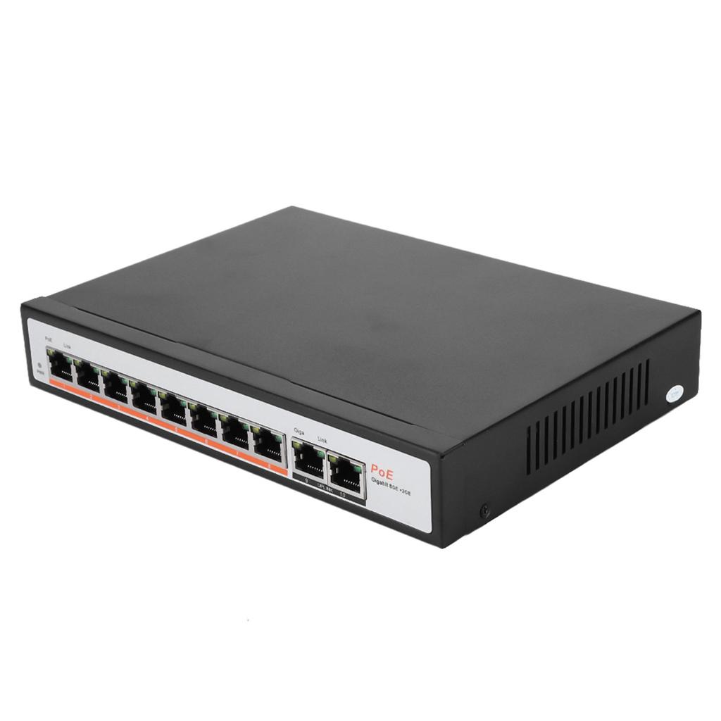 Switch Ethernet Gigabit PoE de 8+2 puertos con monitorización integrada para cámara IP