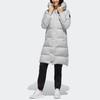 Adidas Neo Large Logo Casual Mid-Length Down Jacket Winter Women Outerwear Gray EI4425
