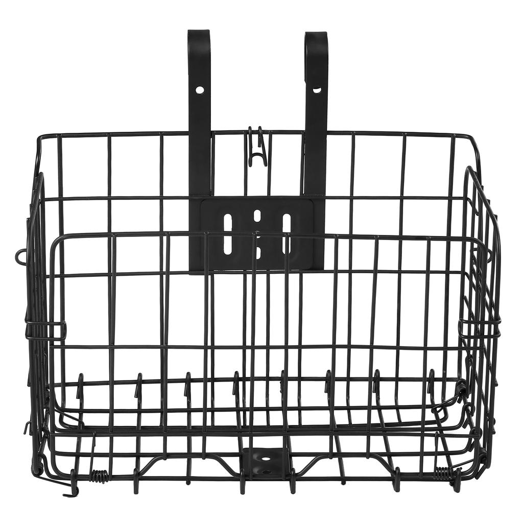 Folding Bike Basket Detachable Steel Wire Bike Handlebar Front Basket Bicycle Rear Rack Hanging Basket Cycle Cargo